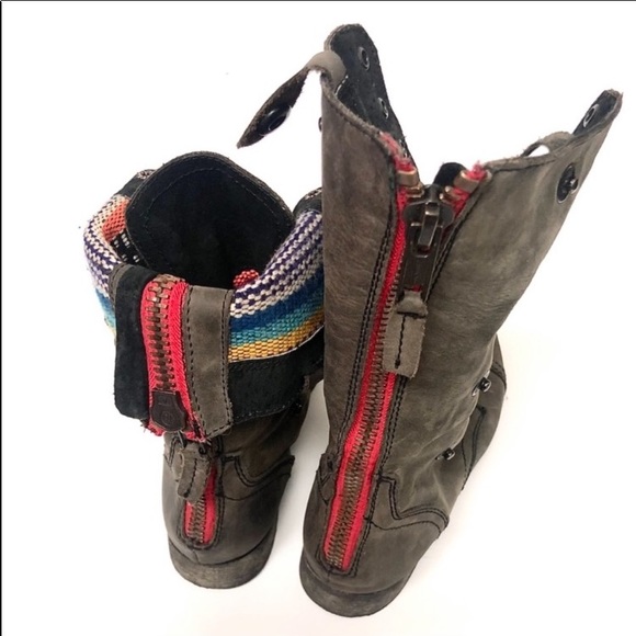 Dark Gray Steve Madden Combat Boots - Picture 7 of 7